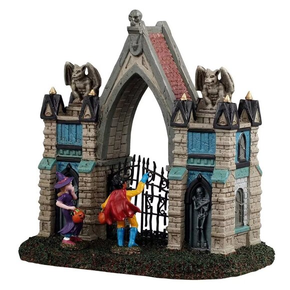 Lemax Spooky Town Halloween Village Accessory Gargoyle Gate 53732 - NIB - Picture 1 of 2